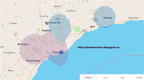 Drones Toronto Canada: Toronto Canada Drone NO Fly Zone Map