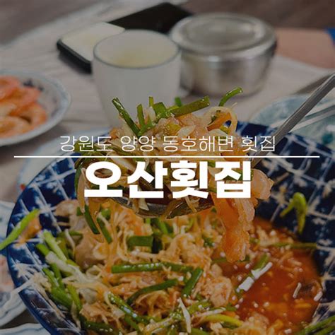 강원도 양양 동호해변 횟집 오산횟집 세꼬시 물회 매운탕 국내 맛집 여행 네이버 블로그