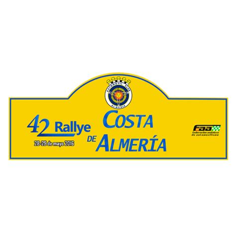 Pegatina Placa Rally Costa De Almer A Pegatinea