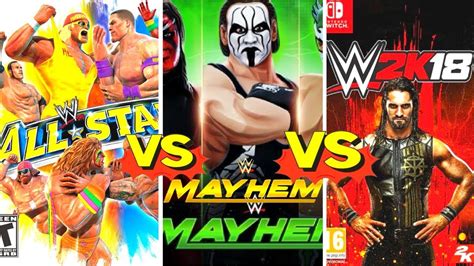 WWE MAYHEM Finishers VS WWE All Stars Finishers VS WWE 2K18 Finishers