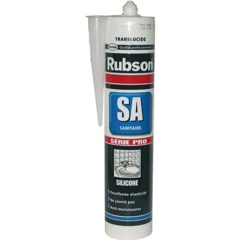 Mastic Silicone Sanitaire Translucide 300 Ml RUBSON 165173