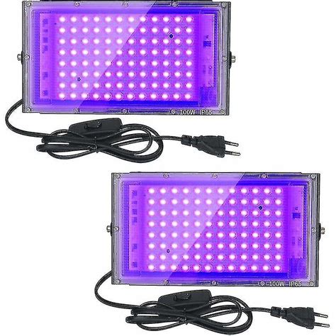 Pcs W Uv Led Floodlight Blacklight Ip Waterproof Ultraviolet Led