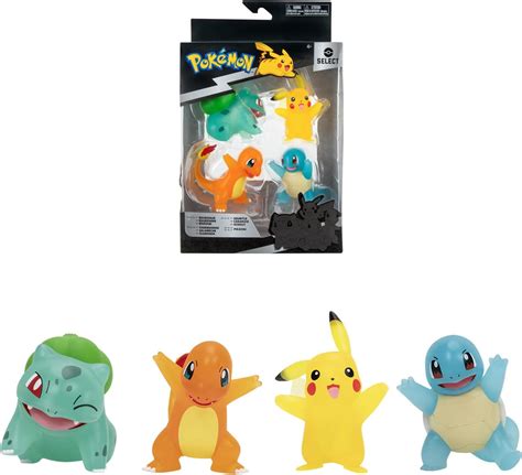 Bandai Pokémon Pack 4 Figurines Pokémon translucides Bulbizarre