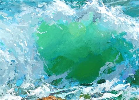 Caribbean Waves At Noon Painting By Dmitry Spiros Saatchi Art