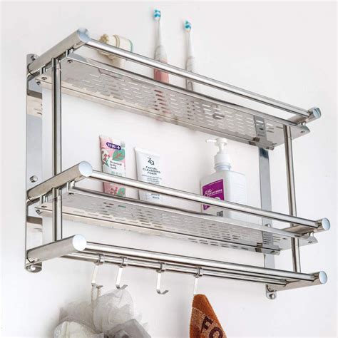 Rebrilliant Finlaw Piece Metal Floating Shelf With Towel Bar