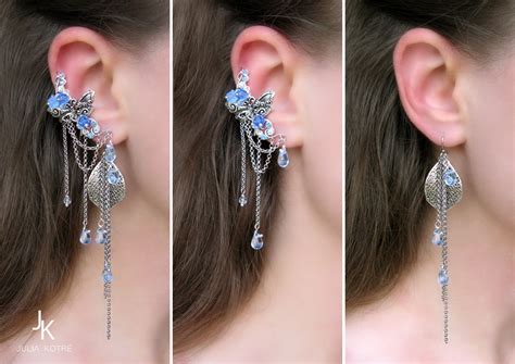 Ear Cuff And Long Earrings Spring Air By Juliakotrejewelry On Deviantart