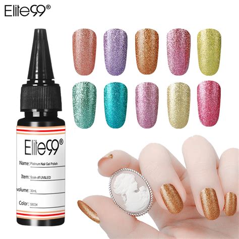 Elite Mlbright Glitter Platinum Gel Super Diamond Shining Uv Nail