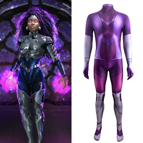 Titans Season Blackfire Costume Cosplay Bodysuit Koriand R Handmade