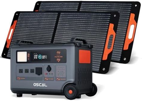 Oscal Powermax 3600 Portable Power Station With 2x100w Solar Panel 3600wh Lifepo4