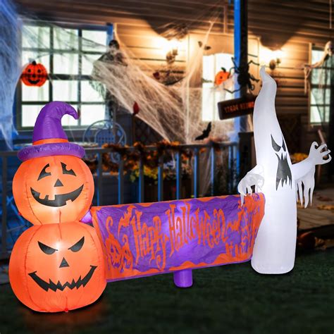 Risenor 8 FT Long Inflatable Halloween Decorations Outdoor Inflatables