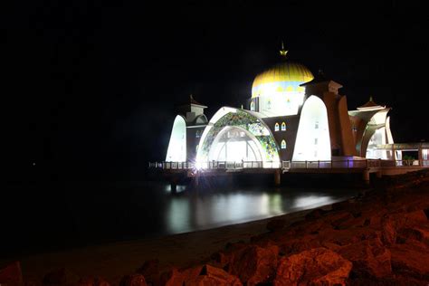 Malacca: Masjid Selat Melaka / Malacca Strait’s Mosque (Night) – NICK ...