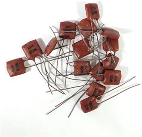 Amazon 100pcs SOSHIN 101K 100pF 500V Dipped Silver MICA Capacitors