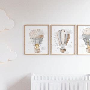 Hot Air Balloon Nursery Wall Art Safari Nursery Decor Boy S Nursery