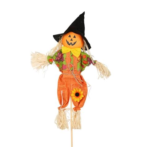 Scarecrow Fall Decor Pack Small Standing With Flower Fall Harvest