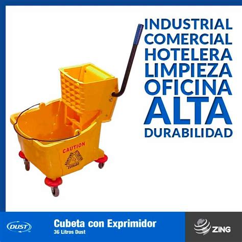 Cubeta De 36 Litros Con Exprimidor DUST ZING MEXICO