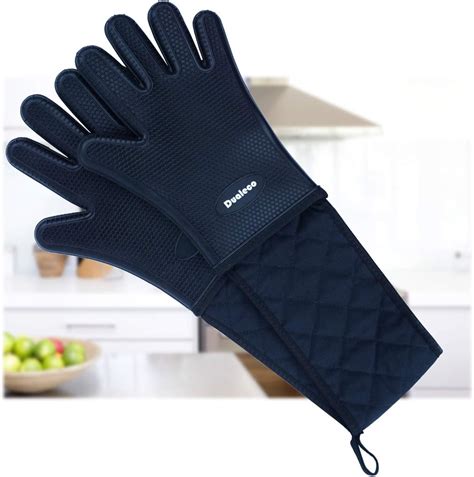 Dualeco Silicone Oven Glove Double Heat Resistant Oven Uk