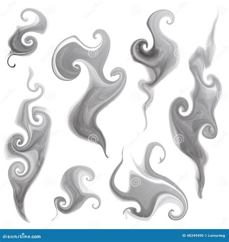 Smoke set stock vector. Illustration of isolated, smoky - 48349490