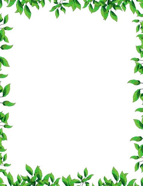 Leaves Page Border Png 12414712 PNG