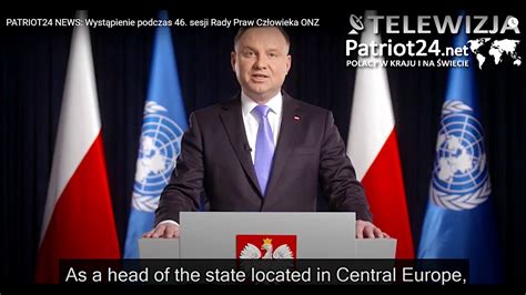 PATRIOT24 NEWS Wystąpienie Prezydenta podczas 46 sesji Rady Praw