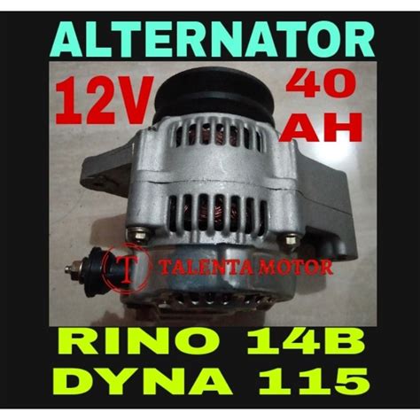 Jual ALTERNATOR DINAMO AMPERE AMPER TOYOTA DYNA RINO 115PS 14B 12V 115