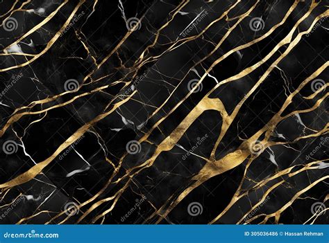 Black Marble With Golden Veins Black Marbel Stock Photography