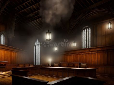 Medieval Courtroom Smoke Abstract Background Seq 6 Of 19 Stock