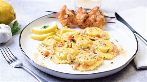 Shrimp & Garlic Ravioli with Grilled Shrimp Skewers - Joseph's Gourmet ...