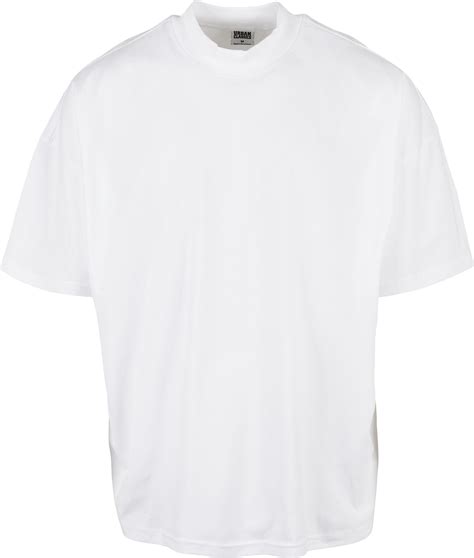 Urban Classics T Shirt Oversized Mock Neck Tee White T Shirts Tops