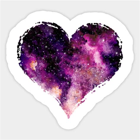 Galaxy Heart 01 - Heart - Sticker | TeePublic