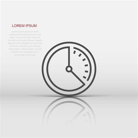 Premium Vector Clock Icon In Flat Style Watch Vector Illustration On