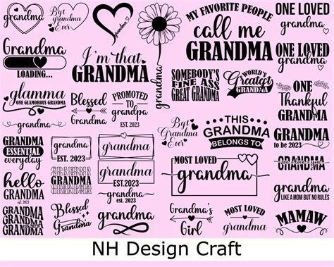 Grandma Svg Bundle Nana Svg Bundle Mimi Svg Bundle Blessed Grandma