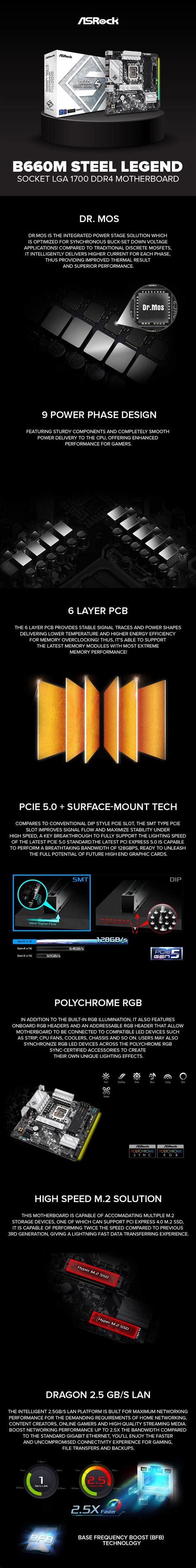 Asrock B660M Steel Legend Socket LGA 1700 Ddr4 Motherboard – EasyPC