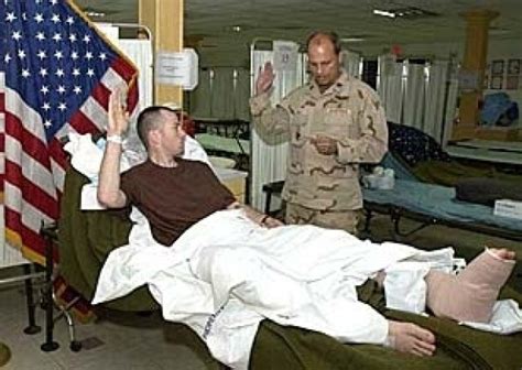 Wounded Soldier Re-enlists in Hospital Bed 'Down Range' | Article | The United States Army