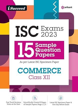 I Succeed 15 Question Sample Papers ISC Commerce Class 12 For 2023