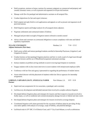 Tara Mason S Resume As Of