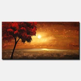 tree painting on canvas modern landscape abstract art