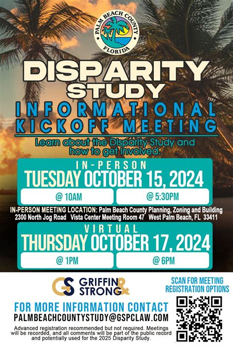 Oct 17 | Informational/ Kickoff Meeting to Discuss 2025 Disparity Study