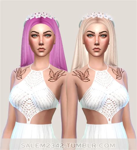 Salem2342 Nightcrawler LYDIA Hair Retextured Sims 4 Hairs