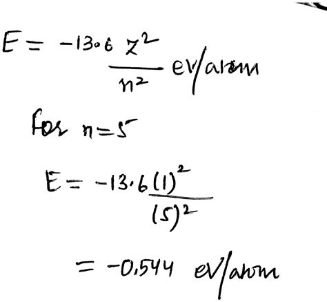 The Energy Of Hydrogen Atom In Ground State Is 13 6eV Its Energy