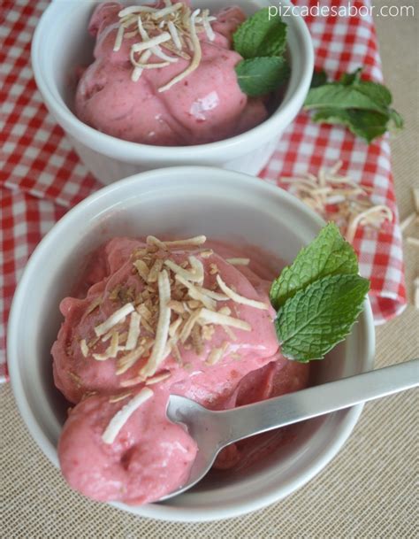 Nieve De Fresa Y Yogurt En 5 Minutos Pizca De Sabor