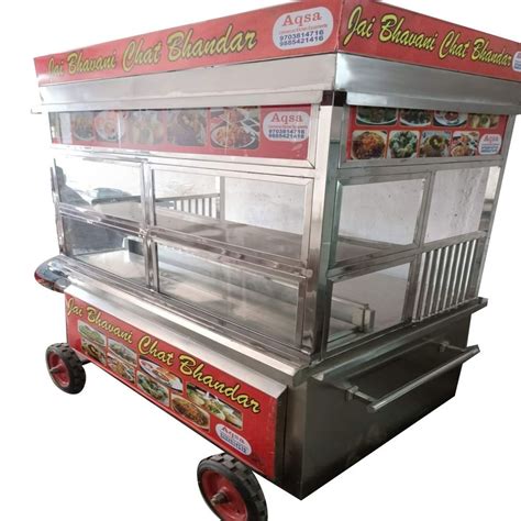 Stainless Steel Golgappa Chaat Service Counter For Street Food Stall