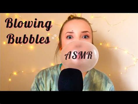 Asmr Chewing Gum Blowing Bubbles Up Close Whisper Mic Scratching