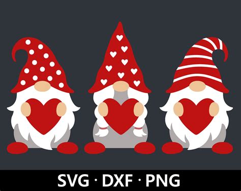 Valentine Gnomes Svg Gnome With Heart Svg Gnome Svg Happy Etsy