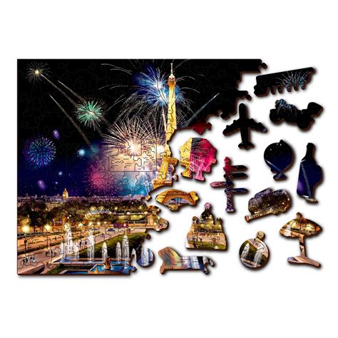 Wooden City In Houten Legpuzzel Paris By Night Fr L X Cm