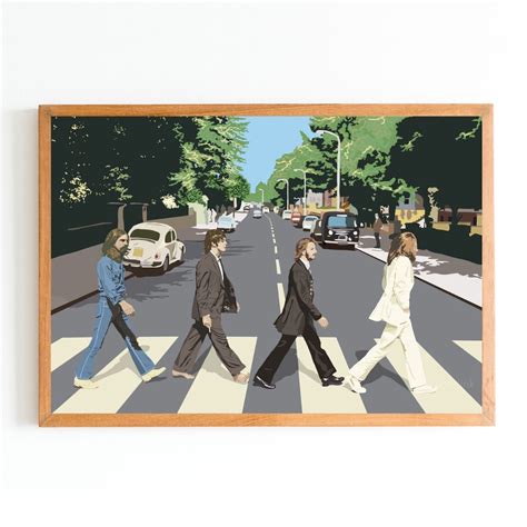 Hiasan Dinding Kayu The Beatles Abbey Road