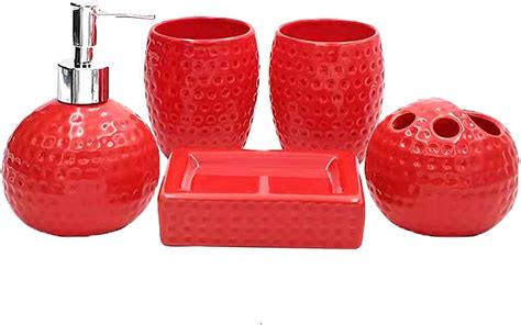 Red Ceramic Bathroom Accessories – Rispa