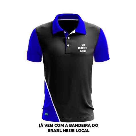 Camisa Com Bordado Da Sua Marca Modelo Polo Personalizada Uniforme Kit