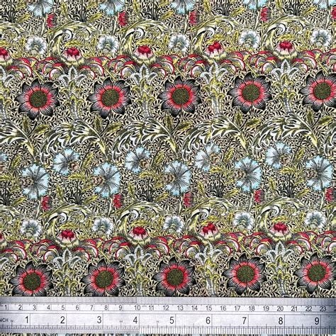 WILLIAM MORRIS CORNCOCKLE Percale Cotton Fabric Crafts Cushions