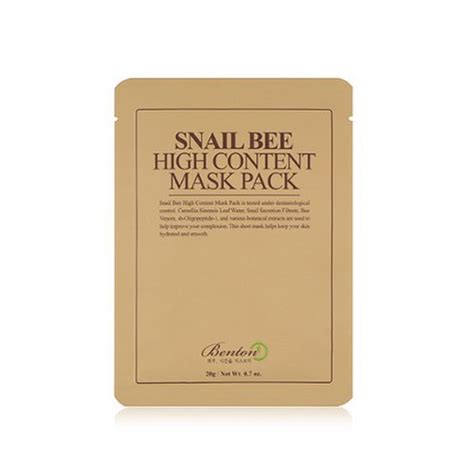 Benton Snail Bee High Content Mask Pack 10sheets Shopee Thailand