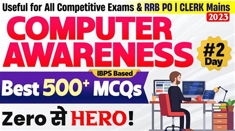 Computer Awareness Mcqs For Ibps Rrb Po Clerk Mains Competitive